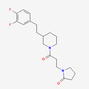 molecular formula C20H26F2N2O2 B4527782 1-(3-{3-[2-(3,4-difluorophenyl)ethyl]-1-piperidinyl}-3-oxopropyl)-2-pyrrolidinone 