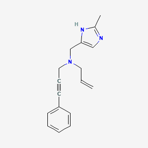 N-[(2-methyl-1H-imidazol-4-yl)methyl]-N-(3-phenylprop-2-yn-1-yl)prop-2-en-1-amine