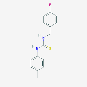 molecular formula C15H15FN2S B452780 1-(4-Fluorobenzyl)-3-(4-methylphenyl)thiourea 
