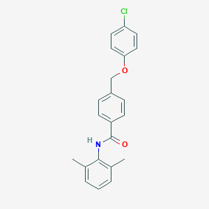 molecular formula C22H20ClNO2 B452782 4-[(4-chlorophenoxy)methyl]-N-(2,6-dimethylphenyl)benzamide 