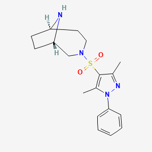 (1S*,6R*)-3-[(3,5-dimethyl-1-phenyl-1H-pyrazol-4-yl)sulfonyl]-3,9-diazabicyclo[4.2.1]nonane