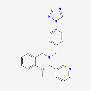 (2-methoxybenzyl)(pyridin-3-ylmethyl)[4-(1H-1,2,4-triazol-1-yl)benzyl]amine