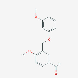 molecular formula C16H16O4 B452784 4-Methoxy-3-[(3-methoxyphenoxy)methyl]benzaldehyde CAS No. 445030-59-1