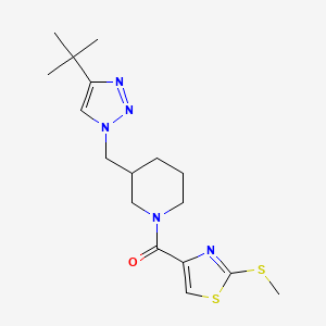 molecular formula C17H25N5OS2 B4527844 3-[(4-tert-butyl-1H-1,2,3-triazol-1-yl)methyl]-1-{[2-(methylthio)-1,3-thiazol-4-yl]carbonyl}piperidine 