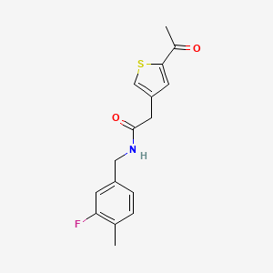 2-(5-acetyl-3-thienyl)-N-(3-fluoro-4-methylbenzyl)acetamide