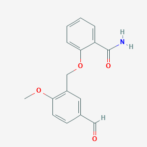 2-[(5-Formyl-2-methoxybenzyl)oxy]benzamide