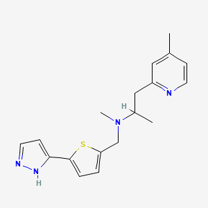 N-methyl-1-(4-methylpyridin-2-yl)-N-{[5-(1H-pyrazol-5-yl)-2-thienyl]methyl}propan-2-amine