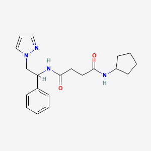 N-cyclopentyl-N'-[1-phenyl-2-(1H-pyrazol-1-yl)ethyl]succinamide