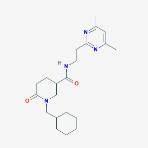 1-(cyclohexylmethyl)-N-[2-(4,6-dimethylpyrimidin-2-yl)ethyl]-6-oxopiperidine-3-carboxamide