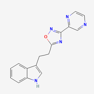 3-{2-[3-(2-pyrazinyl)-1,2,4-oxadiazol-5-yl]ethyl}-1H-indole