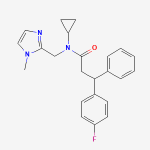 N-cyclopropyl-3-(4-fluorophenyl)-N-[(1-methyl-1H-imidazol-2-yl)methyl]-3-phenylpropanamide