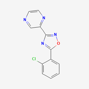 molecular formula C12H7ClN4O B4527913 2-[5-(2-chlorophenyl)-1,2,4-oxadiazol-3-yl]pyrazine 