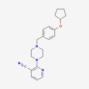 2-{4-[4-(cyclopentyloxy)benzyl]piperazin-1-yl}nicotinonitrile