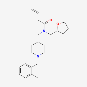 N-[[1-[(2-methylphenyl)methyl]piperidin-4-yl]methyl]-N-(oxolan-2-ylmethyl)but-3-enamide