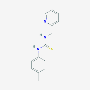 molecular formula C14H15N3S B452795 1-(4-Methylphenyl)-3-(pyridin-2-ylmethyl)thiourea 
