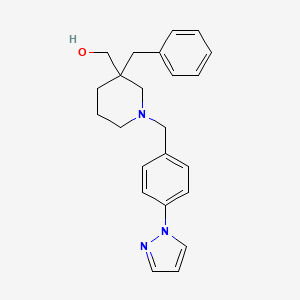 [3-Benzyl-1-[(4-pyrazol-1-ylphenyl)methyl]piperidin-3-yl]methanol