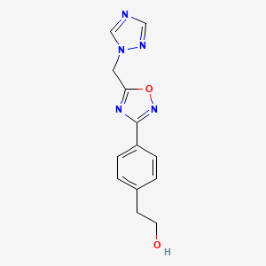 2-{4-[5-(1H-1,2,4-triazol-1-ylmethyl)-1,2,4-oxadiazol-3-yl]phenyl}ethanol