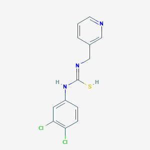 molecular formula C13H11Cl2N3S B452798 N-(3,4-二氯苯基)-N'-(吡啶-3-基甲基)氨基硫代酸 