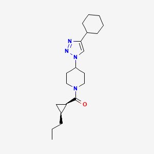 [4-(4-cyclohexyltriazol-1-yl)piperidin-1-yl]-[(1R,2S)-2-propylcyclopropyl]methanone