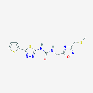 N-({3-[(methylthio)methyl]-1,2,4-oxadiazol-5-yl}methyl)-N'-[5-(2-thienyl)-1,3,4-thiadiazol-2-yl]urea