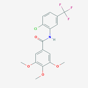 molecular formula C17H15ClF3NO4 B452803 N-[2-chloro-5-(trifluoromethyl)phenyl]-3,4,5-trimethoxybenzamide CAS No. 2803-57-8