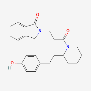 2-(3-{2-[2-(4-hydroxyphenyl)ethyl]piperidin-1-yl}-3-oxopropyl)isoindolin-1-one