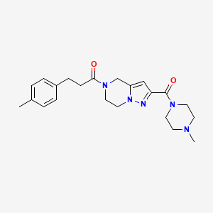 5-[3-(4-methylphenyl)propanoyl]-2-[(4-methylpiperazin-1-yl)carbonyl]-4,5,6,7-tetrahydropyrazolo[1,5-a]pyrazine