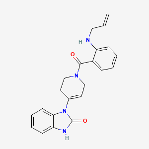 molecular formula C22H22N4O2 B4528045 1-{1-[2-(allylamino)benzoyl]-1,2,3,6-tetrahydropyridin-4-yl}-1,3-dihydro-2H-benzimidazol-2-one 