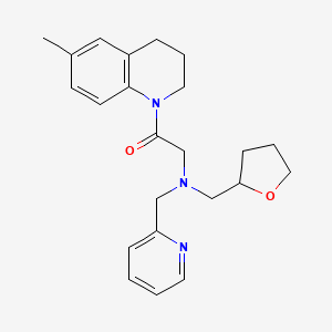 molecular formula C23H29N3O2 B4528047 2-(6-methyl-3,4-dihydroquinolin-1(2H)-yl)-2-oxo-N-(pyridin-2-ylmethyl)-N-(tetrahydrofuran-2-ylmethyl)ethanamine 