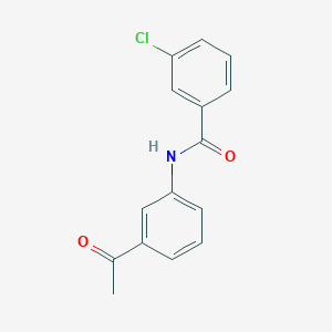 molecular formula C15H12ClNO2 B452807 N-(3-acetylphenyl)-3-chlorobenzamide CAS No. 196408-42-1