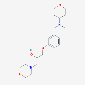 molecular formula C20H32N2O4 B4528076 1-(3-{[methyl(tetrahydro-2H-pyran-4-yl)amino]methyl}phenoxy)-3-(4-morpholinyl)-2-propanol 