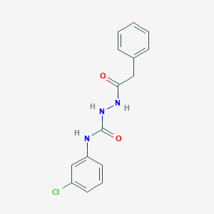 molecular formula C15H14ClN3O2 B452808 N-(3-chlorophenyl)-2-(phenylacetyl)hydrazinecarboxamide 