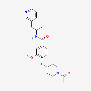 4-[(1-acetyl-4-piperidinyl)oxy]-3-methoxy-N-[1-methyl-2-(3-pyridinyl)ethyl]benzamide