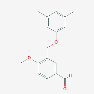 molecular formula C17H18O3 B452810 3-[(3,5-Dimethylphenoxy)methyl]-4-methoxybenzaldehyde CAS No. 329222-83-5