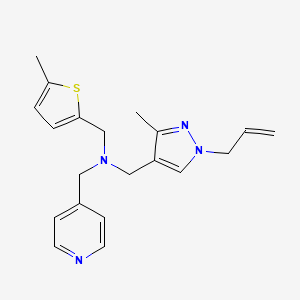 1-(1-allyl-3-methyl-1H-pyrazol-4-yl)-N-[(5-methyl-2-thienyl)methyl]-N-(pyridin-4-ylmethyl)methanamine