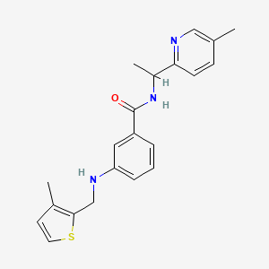 N-[1-(5-methylpyridin-2-yl)ethyl]-3-{[(3-methyl-2-thienyl)methyl]amino}benzamide