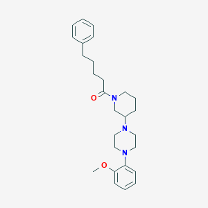 1-(2-methoxyphenyl)-4-[1-(5-phenylpentanoyl)-3-piperidinyl]piperazine