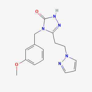 4-(3-methoxybenzyl)-5-[2-(1H-pyrazol-1-yl)ethyl]-2,4-dihydro-3H-1,2,4-triazol-3-one