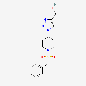 molecular formula C15H20N4O3S B4528174 {1-[1-(benzylsulfonyl)-4-piperidinyl]-1H-1,2,3-triazol-4-yl}methanol 