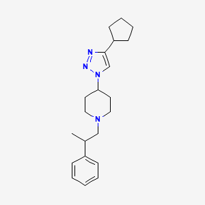 molecular formula C21H30N4 B4528199 4-(4-cyclopentyl-1H-1,2,3-triazol-1-yl)-1-(2-phenylpropyl)piperidine 