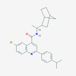 molecular formula C28H31BrN2O B452820 N-(1-bicyclo[2.2.1]hept-2-ylethyl)-6-bromo-2-(4-isopropylphenyl)-4-quinolinecarboxamide 