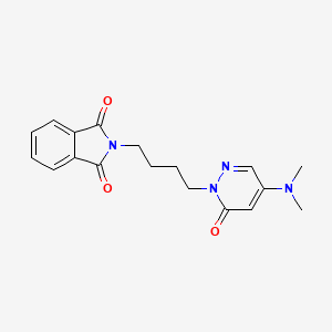 molecular formula C18H20N4O3 B4528268 2-{4-[4-(dimethylamino)-6-oxo-1(6H)-pyridazinyl]butyl}-1H-isoindole-1,3(2H)-dione 