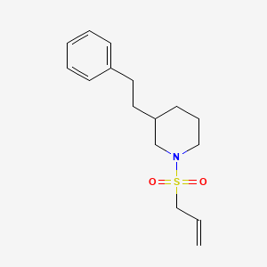 molecular formula C16H23NO2S B4528287 1-(allylsulfonyl)-3-(2-phenylethyl)piperidine 