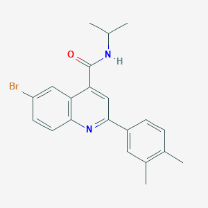 molecular formula C21H21BrN2O B452829 6-bromo-2-(3,4-dimethylphenyl)-N-isopropyl-4-quinolinecarboxamide 