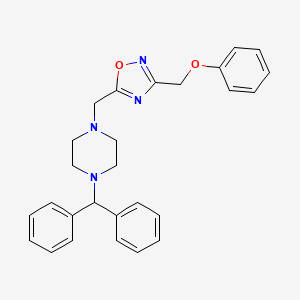 1-(diphenylmethyl)-4-{[3-(phenoxymethyl)-1,2,4-oxadiazol-5-yl]methyl}piperazine