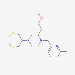 2-{4-(1,4-dithiepan-6-yl)-1-[(6-methyl-2-pyridinyl)methyl]-2-piperazinyl}ethanol