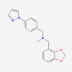 (1,3-benzodioxol-4-ylmethyl)methyl[4-(1H-pyrazol-1-yl)benzyl]amine