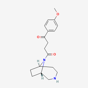 4-[rel-(1S,6R)-3,9-diazabicyclo[4.2.1]non-9-yl]-1-(4-methoxyphenyl)-4-oxo-1-butanone hydrochloride