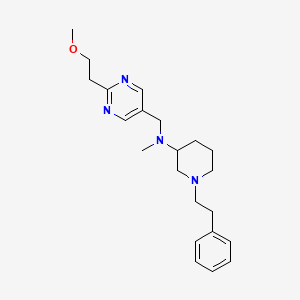 N-{[2-(2-methoxyethyl)-5-pyrimidinyl]methyl}-N-methyl-1-(2-phenylethyl)-3-piperidinamine