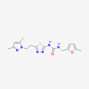 N-{5-[2-(3,5-dimethyl-1H-pyrazol-1-yl)ethyl]-1,3,4-thiadiazol-2-yl}-N'-[(5-methyl-2-furyl)methyl]urea